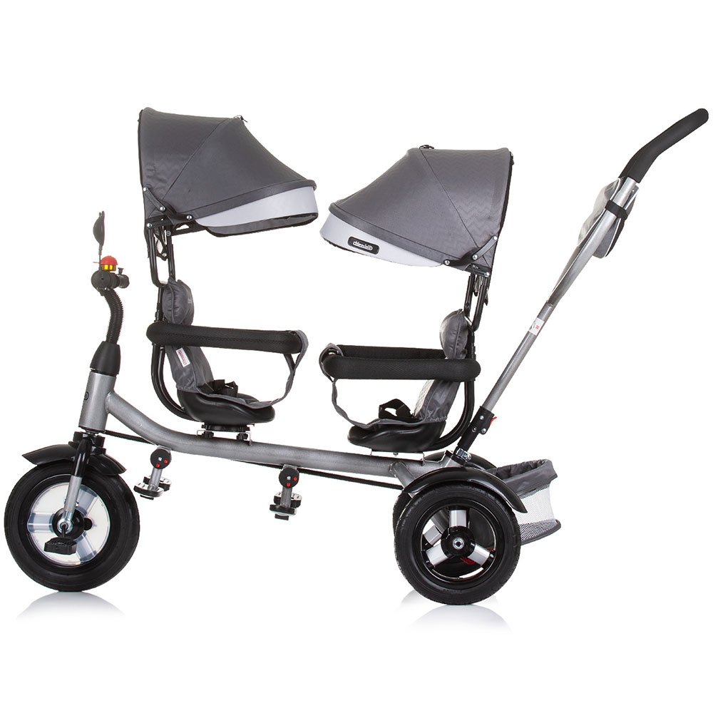 Tricicleta Chipolino 2Play Gemeni, Gri - imagine 3