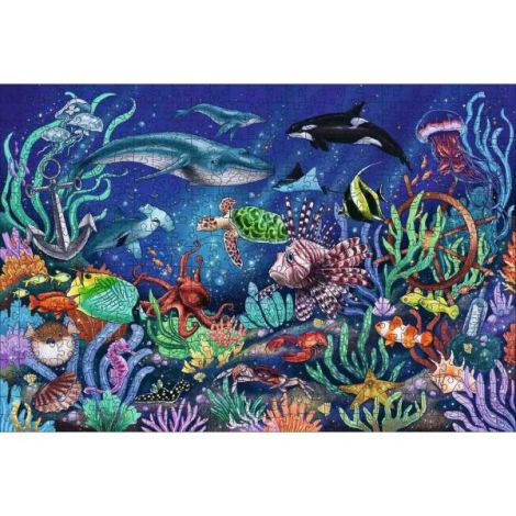 Puzzle Lemn Lumea Subacvatica Ravensburger 500 piese