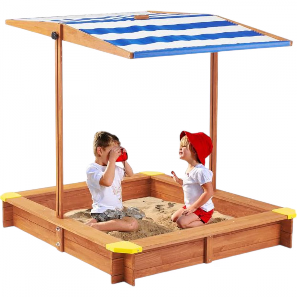 Cutie Nisip Ginger Home cu Copertină UV, 118x118 cm - imagine 3
