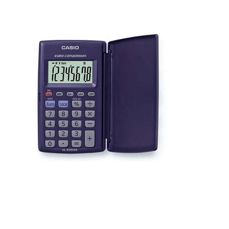 Casio HL-820VER: Calculator Compact cu Etui Albastru
