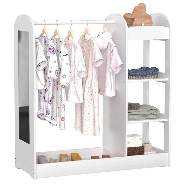 Stand Haine Copii Ginger Home cu Oglindă și Rafturi - imagine 9
