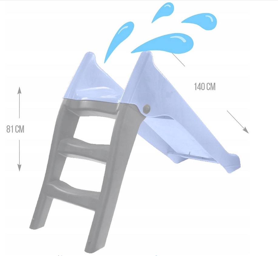 Tobogan Mochtoys Pastel Blue cu apa - imagine 2