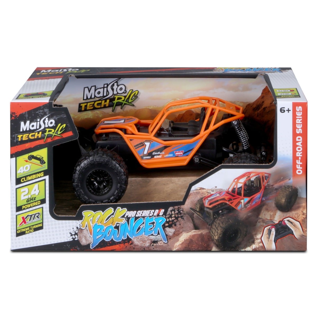 Masinuta RC Maisto Rock Bouncer, Off-Road, Portocaliu