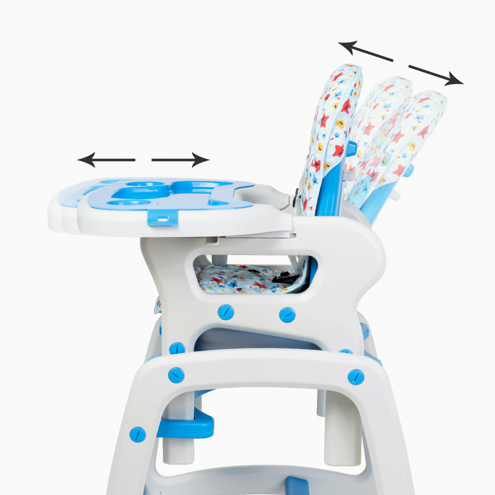Scaun de masă Eat & Play Albastru | Juju