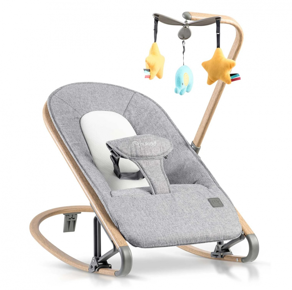 Balansoar Bebeluși Nukido Gri Pliabil Compact - imagine 11