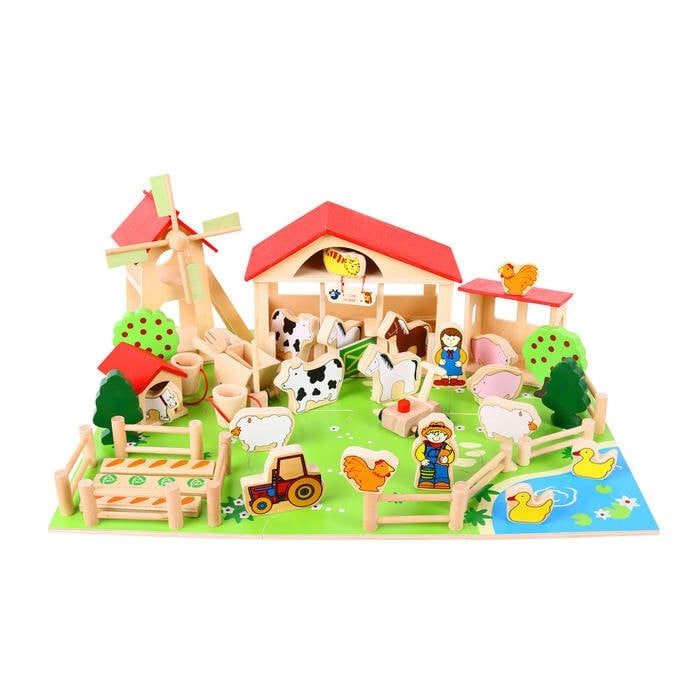 Ferma vesela Bigjigs | Joc rol educativ lemn