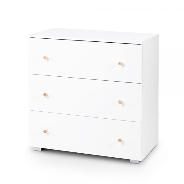 Set Mobilier Klups Karolina Alb-Natur Camera Copii - imagine 3