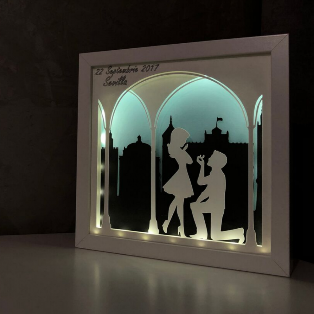 Tablou Luminos Îndrăgostiți 010 | Noorhandmadeatelier