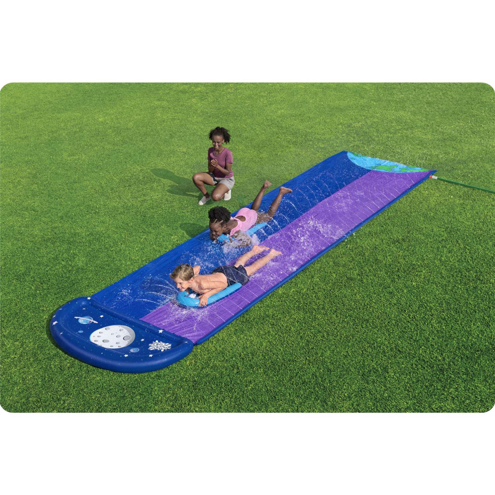 Tobogan Apa Bestway 2 Piste, 488 cm, Fun Aqua - imagine 10