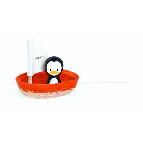 Barcuta Pinguin Plan Toys | Jucarie Ecologica Apa