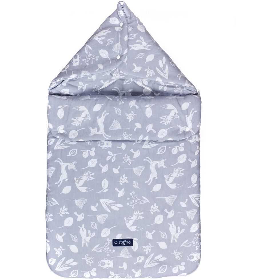 Port Bebe Womar Zaffiro 5 in 1, Bumbac Grey Forest - imagine 2