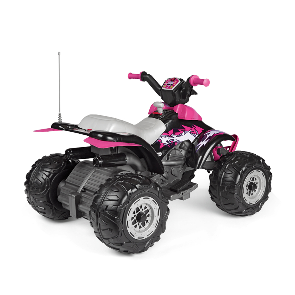ATV Peg Perego Corral T-Rex 12V Roz Negru - imagine 7