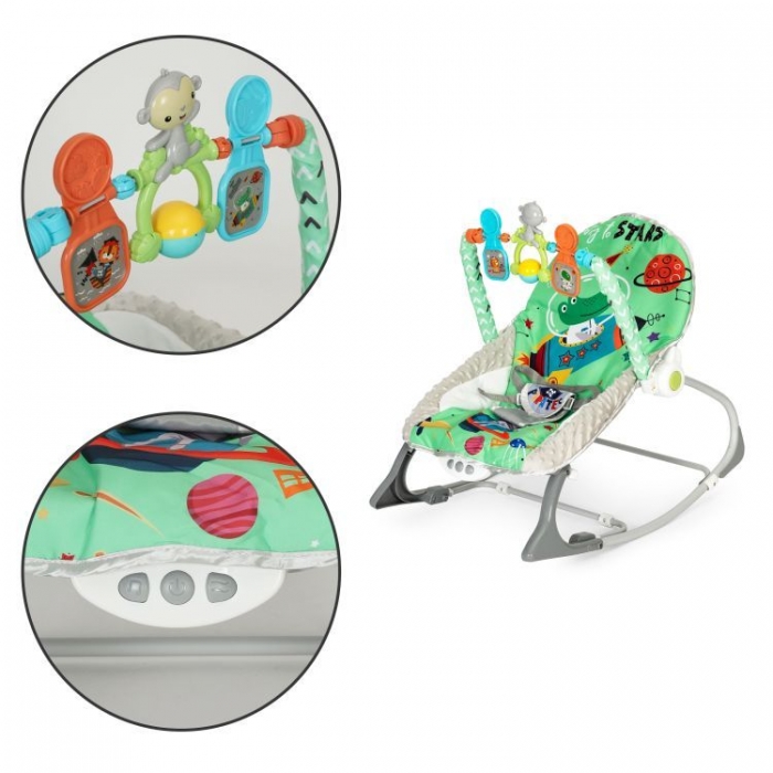 Balansoar 2 in 1 Ecotoys cu vibrații și sunete - imagine 6