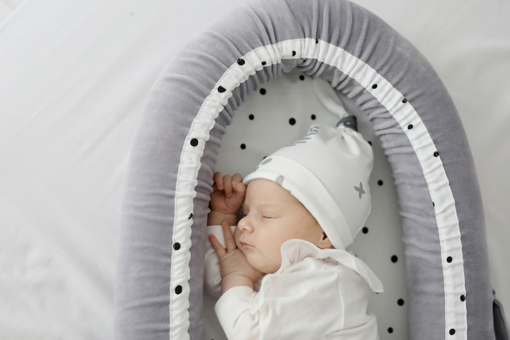 Baby Nest Velvet Premium Gri | Nor Pufos - imagine 2