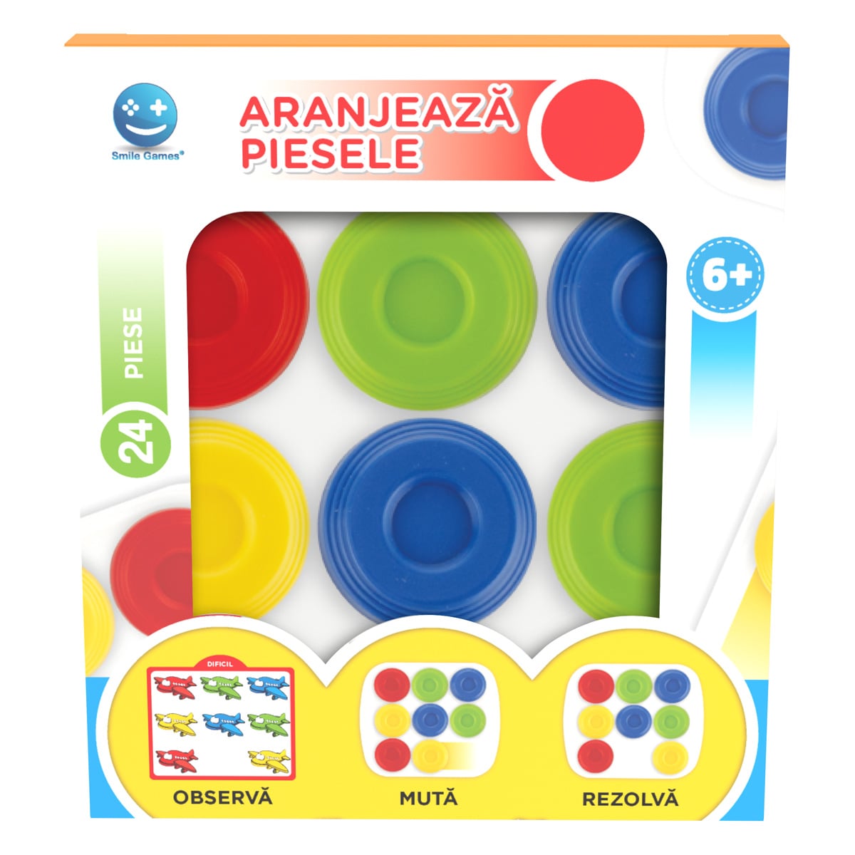 Joc Puzzle Slide, Smile Games, 24 Piese