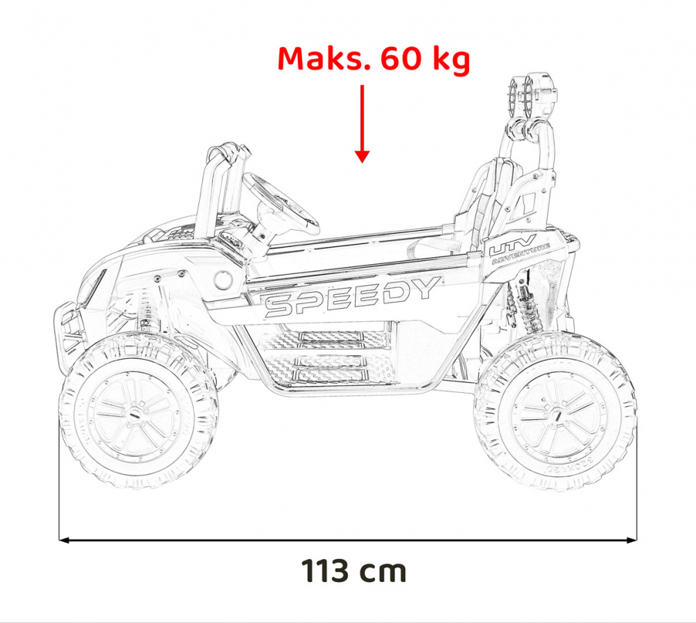 Masinuta 4x4 Buggy Red Ramiz - 800W - imagine 18
