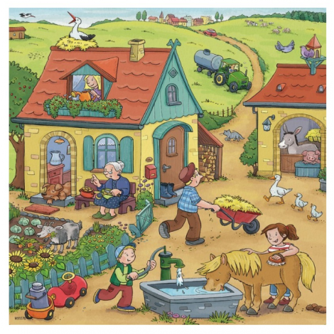 Puzzle Ravensburger Munca la Fermă, 3x49 piese - imagine 3