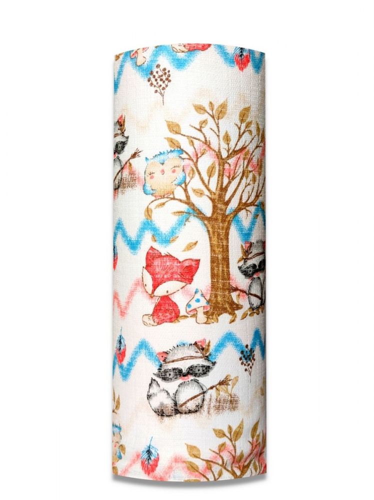 Scutec Muselina Egakids Forest Animals 70x80cm - imagine 2