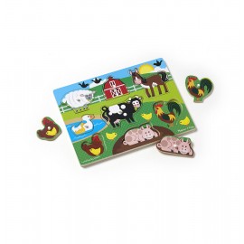 Puzzle Lemn Ferma Animalelor Melissa & Doug - imagine 5