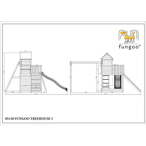 Fungoo Treehouse 7in1 - Spațiu Joacă Lemn pentru 10 Copii - imagine 4
