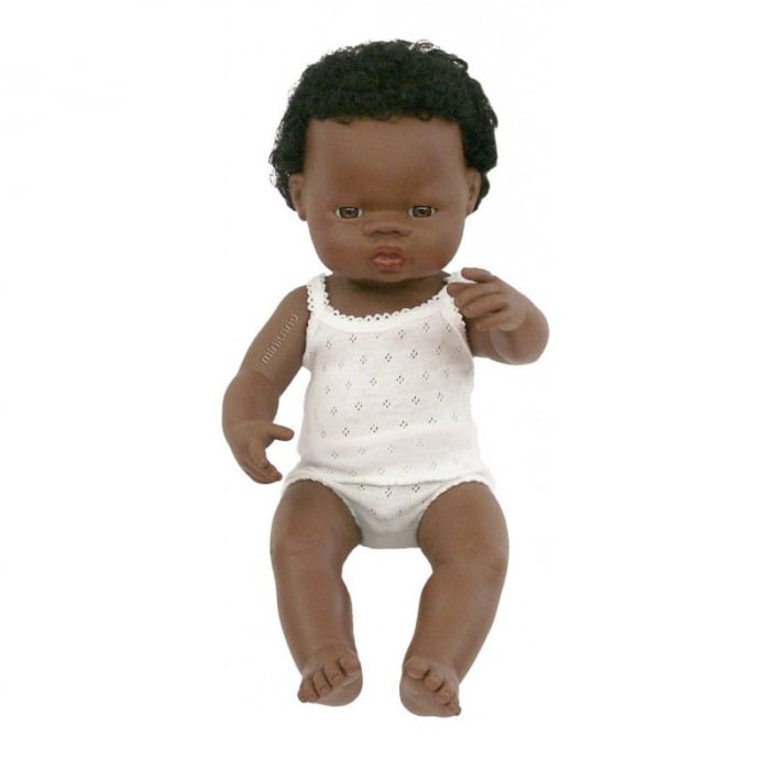 Papusa Baiat African Miniland 38 cm