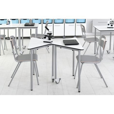 Masa triangulară Moje Bambino Easymove albă - imagine 7