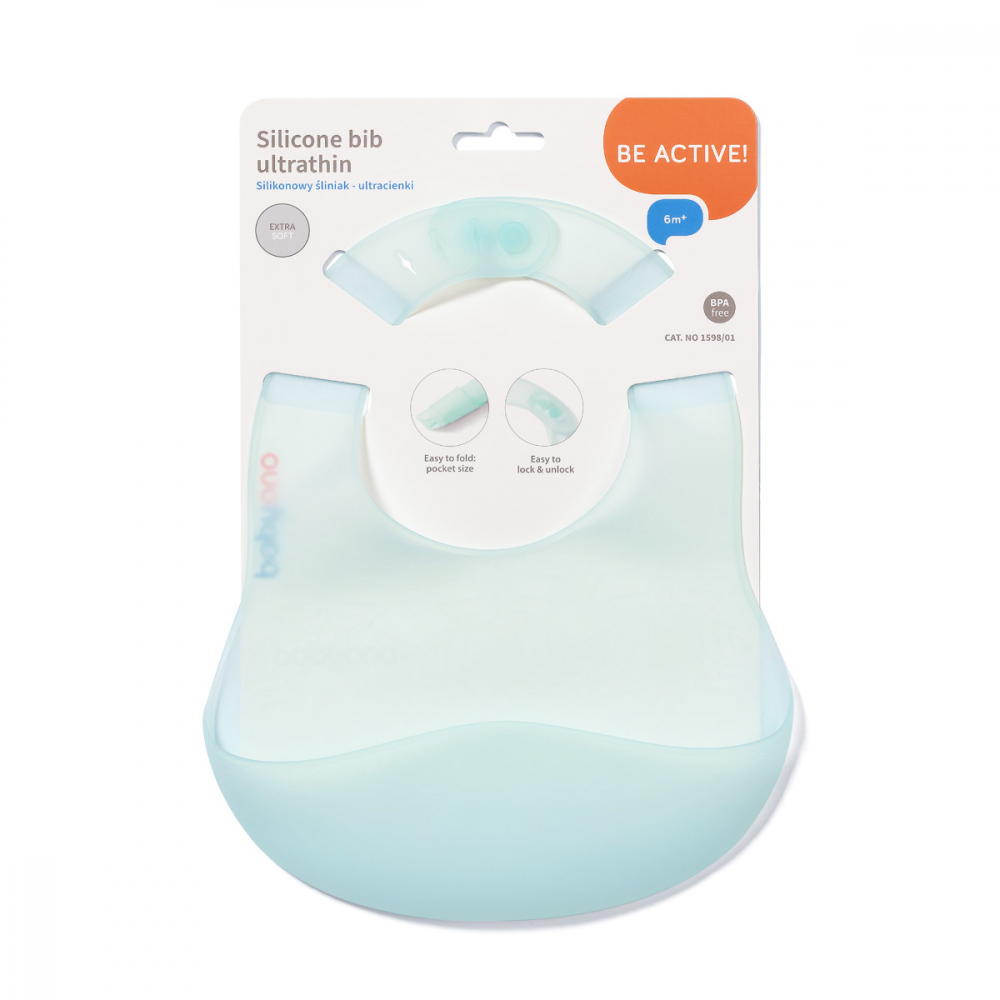 Baveta Silicon Babyono cu Buzunar Turcoaz - imagine 6