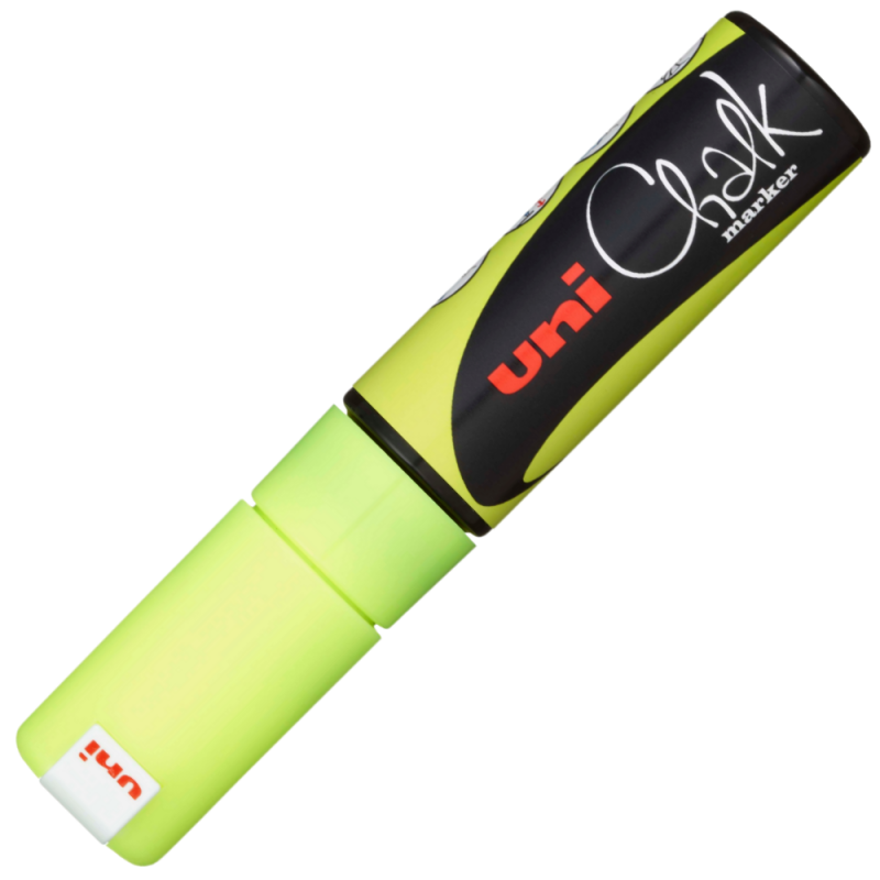 Marker Cretă Lichidă Uni Chalk Galben Fosforescent 8mm
