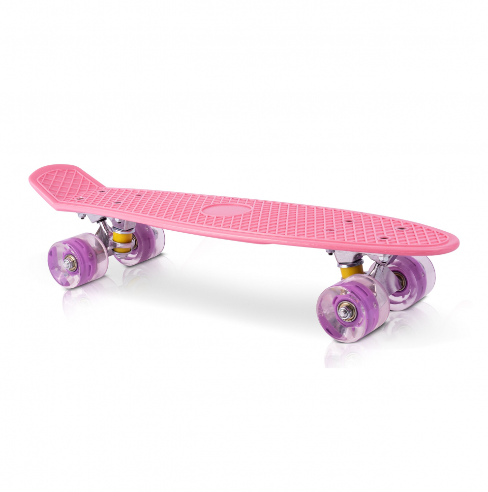 Skateboard cu LED-uri Malplay Roz, 56x15cm - imagine 11