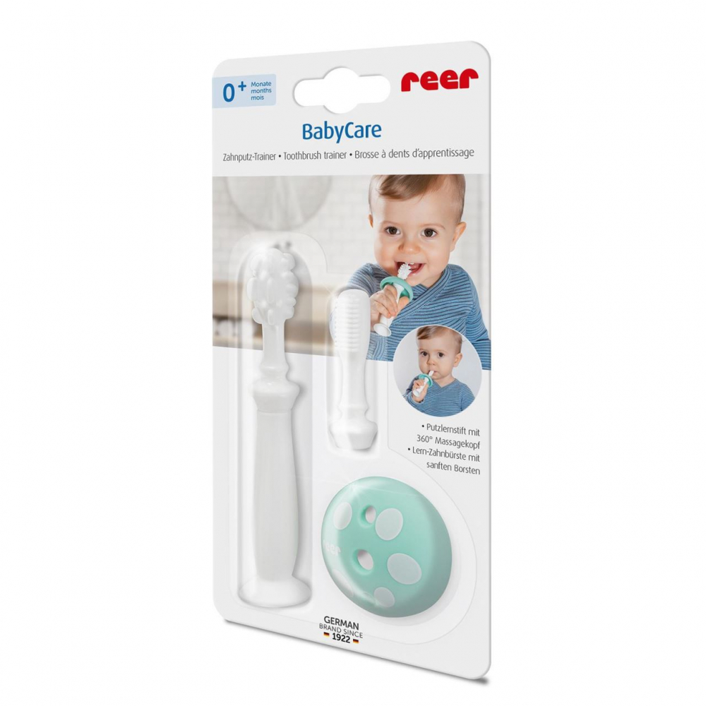 Set Periuțe Silicon BabyCare REER, Antrenament Dentiție