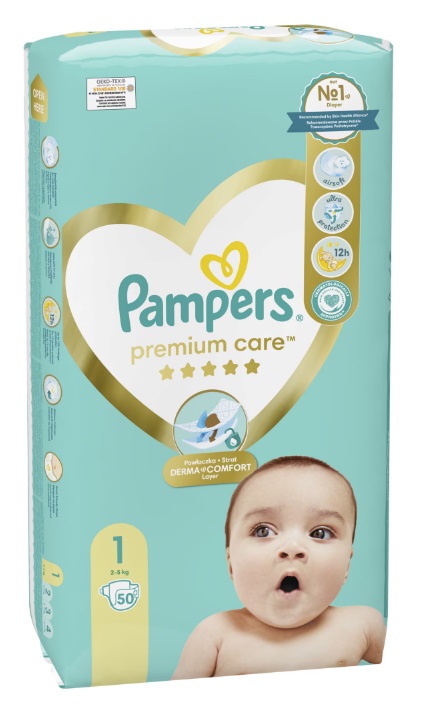 Scutece Pampers Premium Care M1, 2-5kg, 50 buc - imagine 7