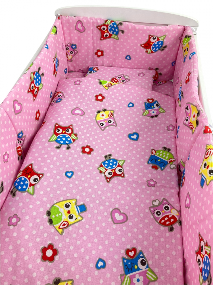 Lenjerie Patut 5 Piese Bufnite Roz Croitoria