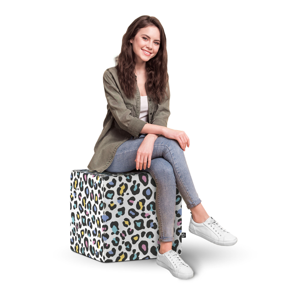 Taburet Updeco XL Leopard Pastel