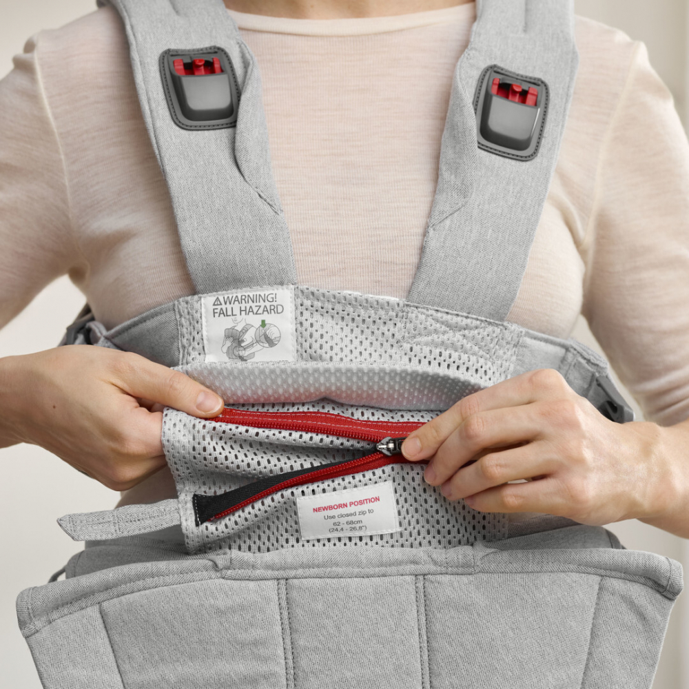 Marsupiu BabyBjorn Harmony Light Gray - Anatomic - imagine 2