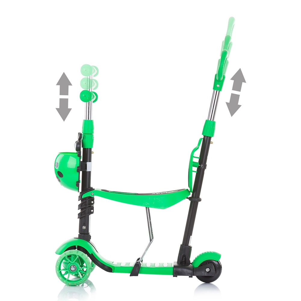 Trotineta 3 in 1 Chipolino Kiddy Evo Lime, 20 kg - imagine 2