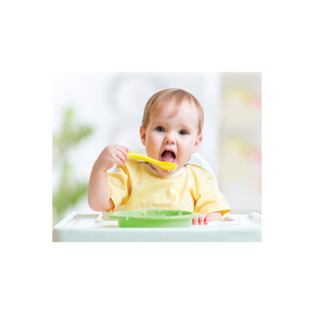 Set 2 lingurițe BabyJem GreenYellow, moi