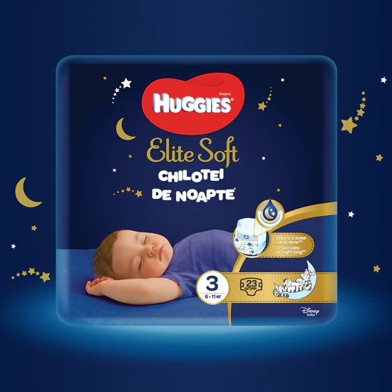 Scutece Noapte Huggies Elite Soft - Absorbție Maximă