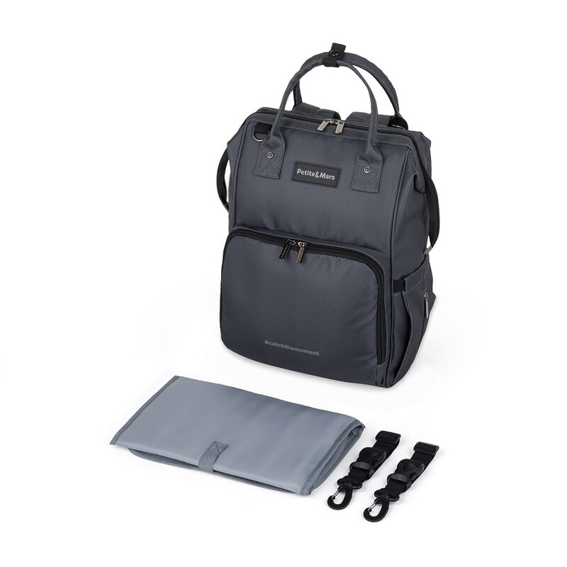 Rucsac PetiteMars Jack Ultimate Grey Organizare - imagine 3