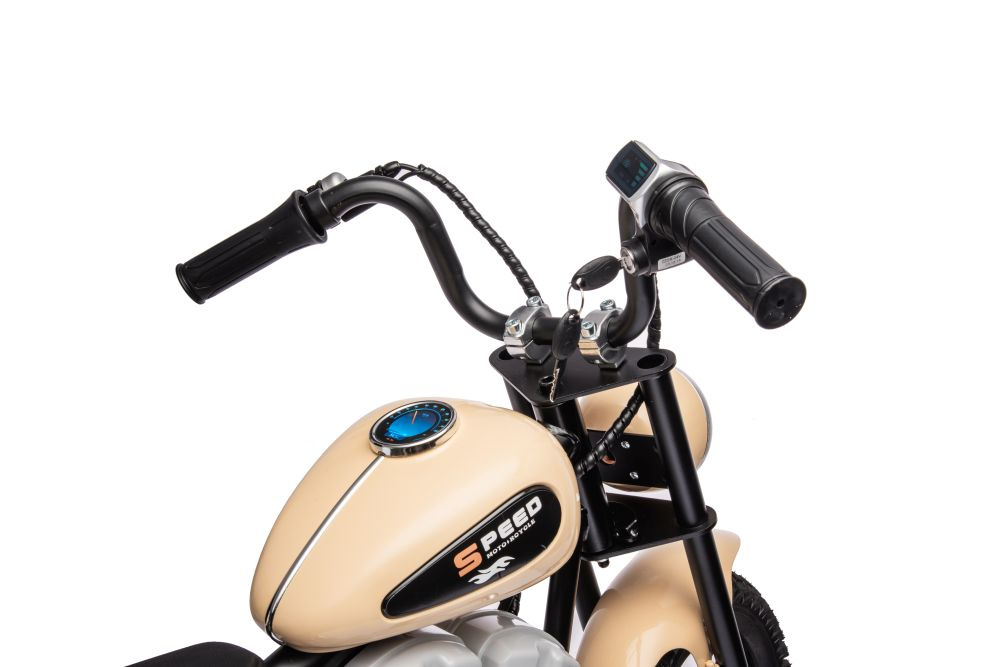 Motocicleta Electrica Leantoys A9902 Kaki - imagine 8