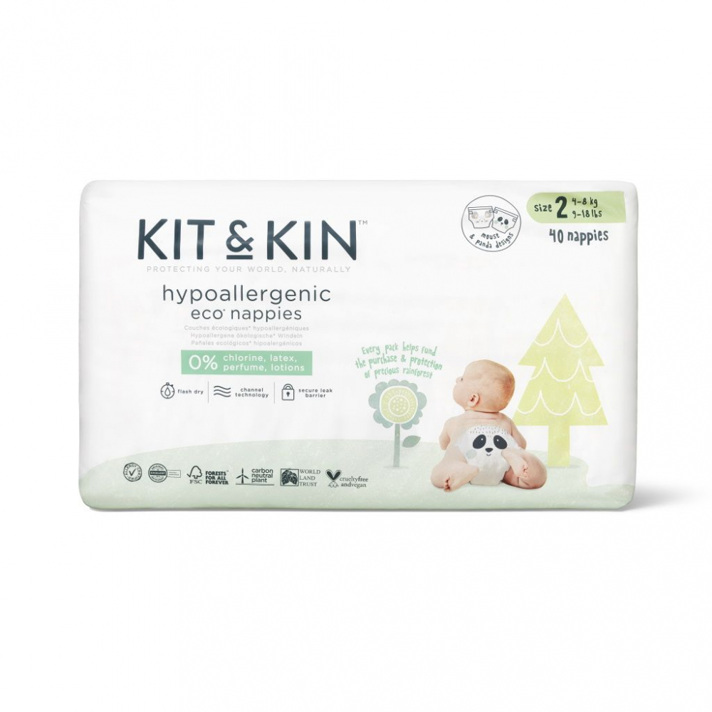 Scutece Eco Kit&Kin Hipoalergenice Marimea 2