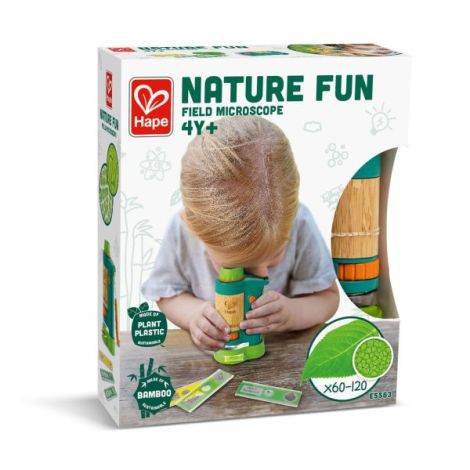 Hape Microscop Bambus pentru Copii | Jucarie Educativă - imagine 3