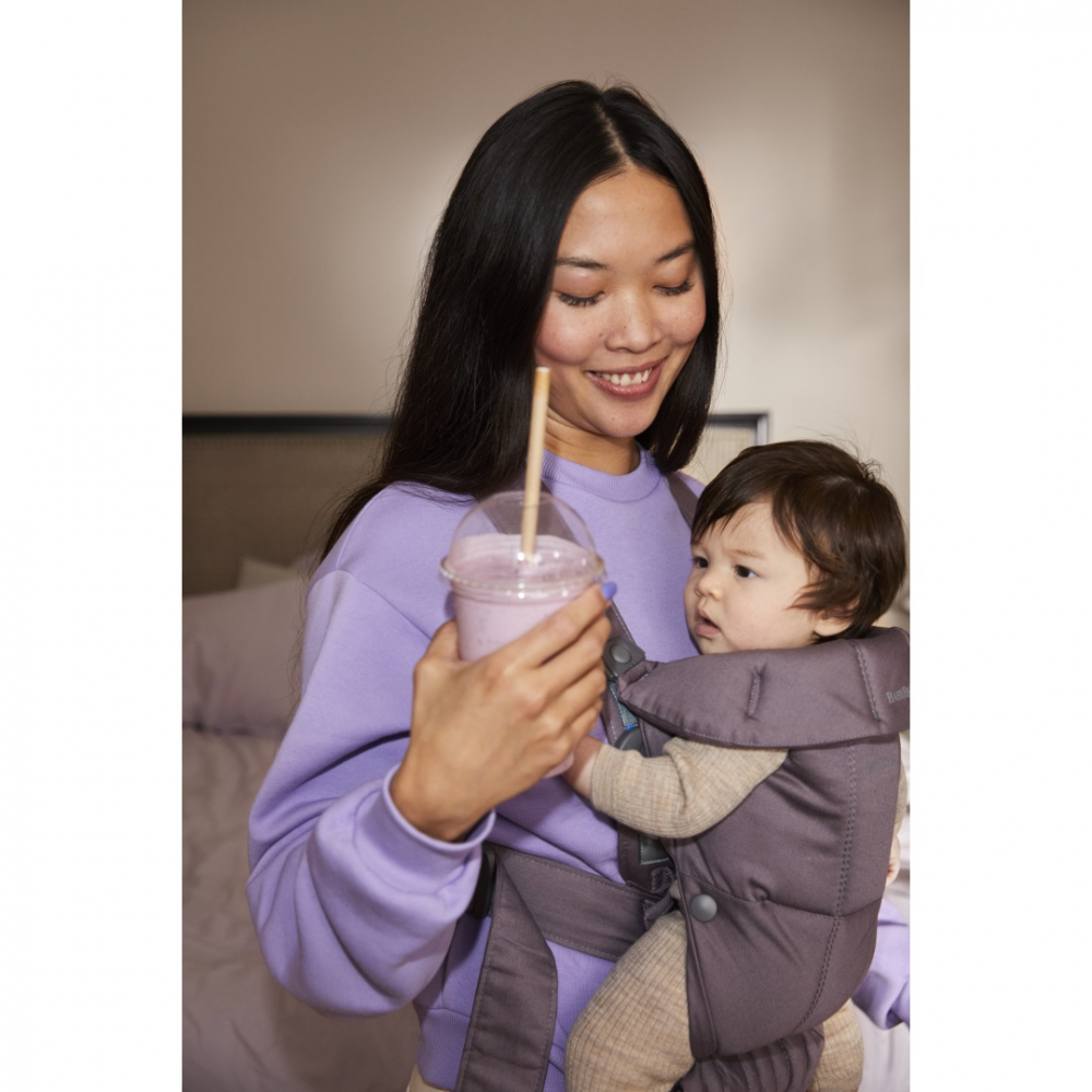 Marsupiu BabyBjorn Mini Dark Purple, Anatomic - imagine 6