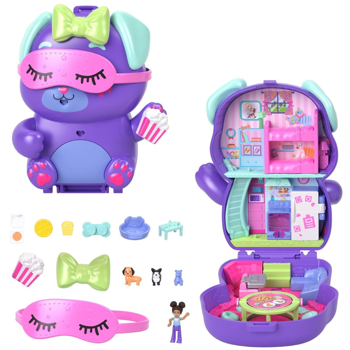 Set Polly Pocket Festive Puppy in Gentuta cu Accesorii