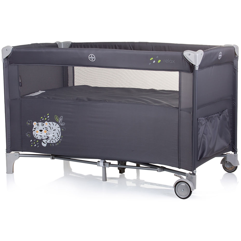 Patut Chipolino Relax Granite Pliabil cu Laterala Culisanta - imagine 2