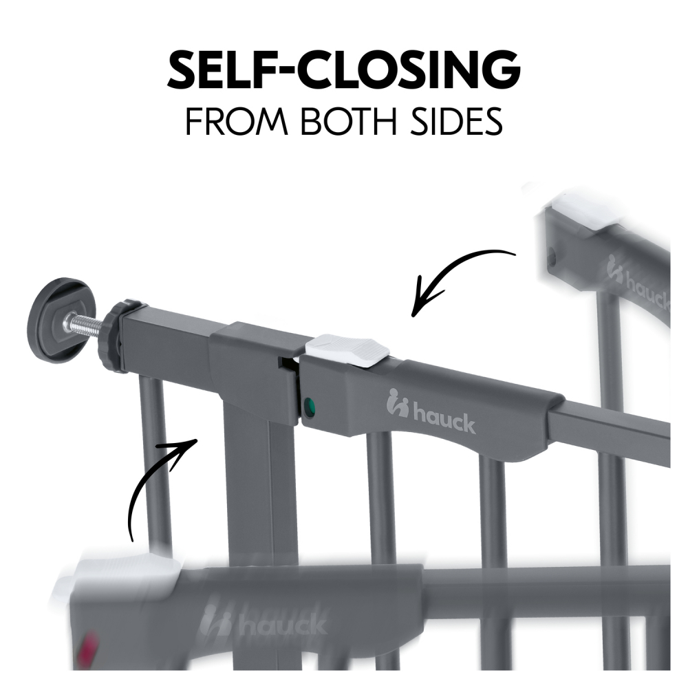 Poarta Siguranta Hauck Clear Step, Autoclose, Gri - imagine 3