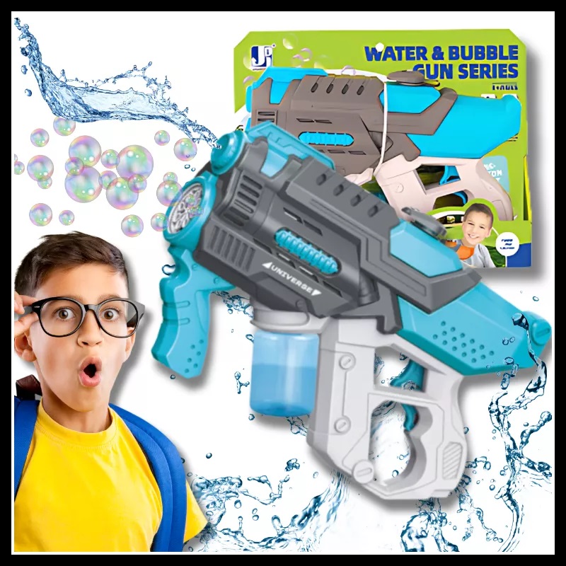 Pusca Automata Apa 2-in-1 Water Bubble Blue