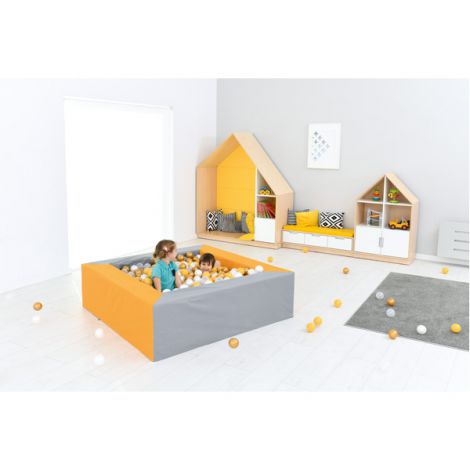 Piscina Bile Gri-Orange 1.5x1.5m Moje Bambino - imagine 6