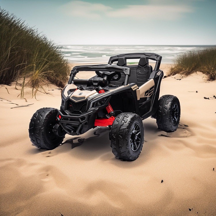 Masinuta Can Am UTV Electrica Leantoys - Kaki - imagine 11
