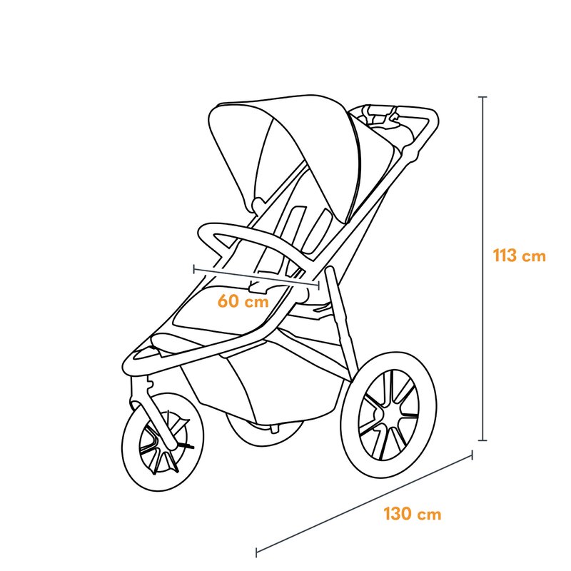 Carucior Sport Lionelo Azura, Pliere Compacta, Roti Gonflabile - imagine 10