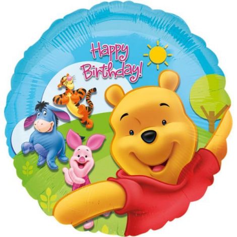 Balon Winnie Amscan Happy Birthday 45cm